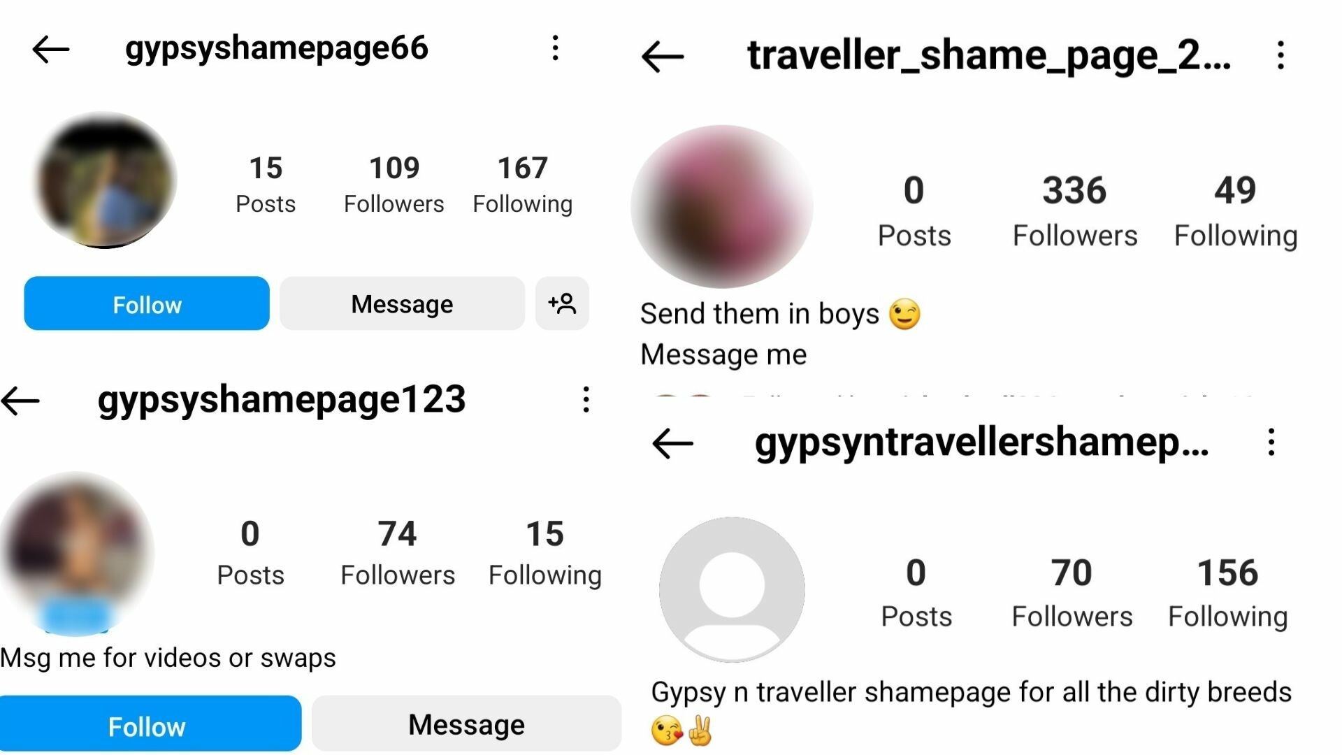 traveller shame page