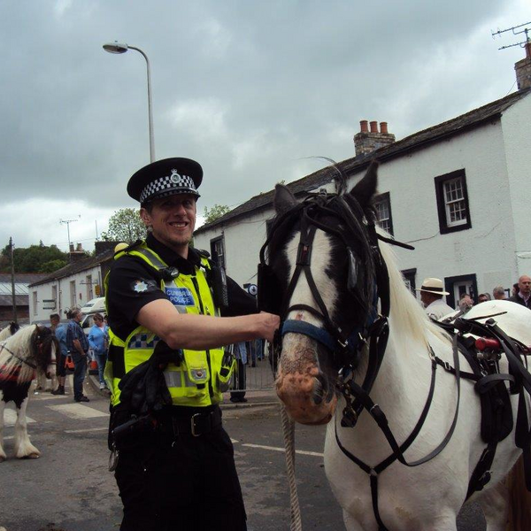 Policeman and horse at Appleby