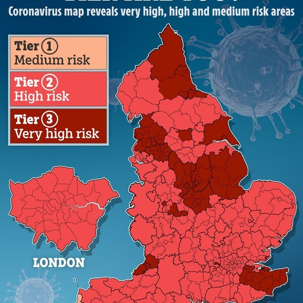 Covid Tier Map