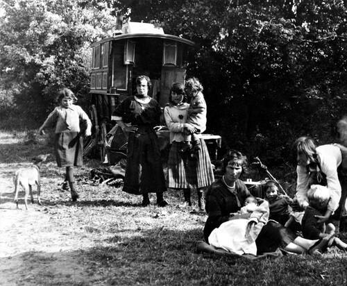 Family Group of Gypsies and Travellers