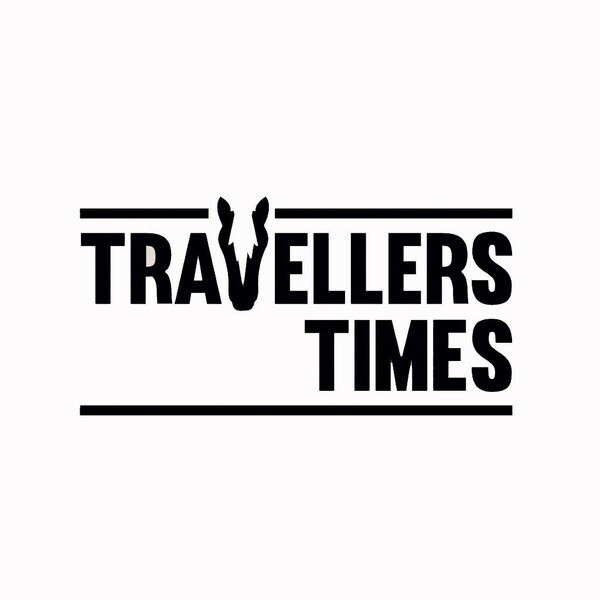 Travellers Times Logo in Black and White