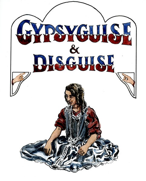 Illustrated Book Cover for Gypsyguise and Disguise fashion illustrated book