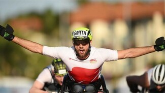 Wheelchair marathoin racer JohnBoy Smith