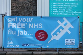 NHS Flu jab service poster