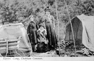 Gypsies Camp Chobham Common dated 1890s. Surrey History Centre collection number 6791/1/3