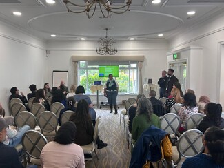 Abeline McShane gives talk at event reaching out to Birmingham’s Gypsies, Roma and Travellers 