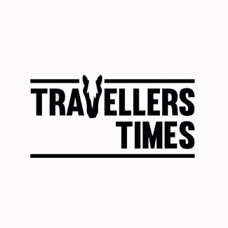 Travellers Times Logo in Black and White