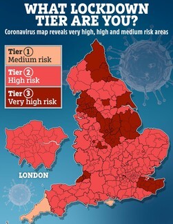 Covid Teir map