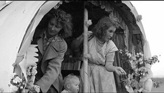 Ladies in caravan