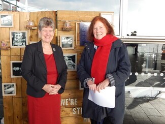 Left to right: Jane Hutt AM with Julie Morgan AM