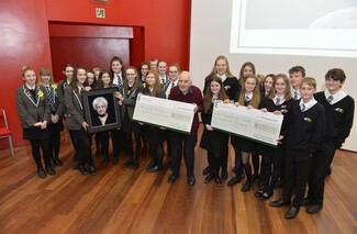 This year’s joint winners with Holocaust survivor Frank Bright