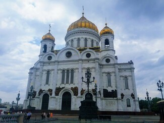 The Cathedral of Christ the Saviour in central Moscow.