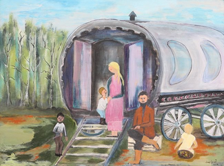 wagon vardo painting history romany gypsy bournemouth