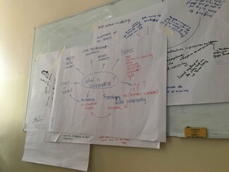 poster with writing on about discrimination.