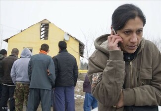  Viktória Mohácsi, activist and Member of the European Parliament at the murder scene. Her work documenting neo-Nazi hate crimes against Roma led to constant death threats against Viktória and her young family. 