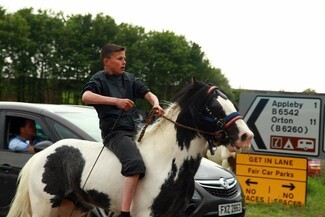 Traveller on horse at Appleby © Natasha Quarmby