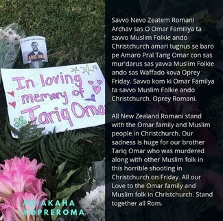 NZ Romani pay tribute to Christchurch Mosque victims