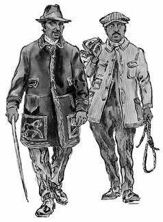 Illustration of two gypsy men