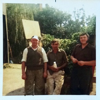 My brother, Len Smith (on the right) with fellow hop dryers, Sid White (middle) and Tracy Baker (on the left).