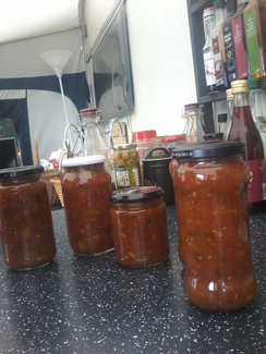 Spiced Xmas courgette and tomato chutney - its a cracker! From Baie Varey 