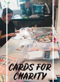 Rosie making cards for charity 