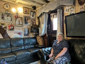 Doreen Probert in her home at Rover Way, Cardiff