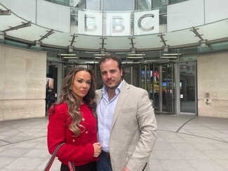 Wolfgang Douglas & Daughter Abigail at the BBC taking about the miscarriage of justice and the investigation at the UN Human Rights Council