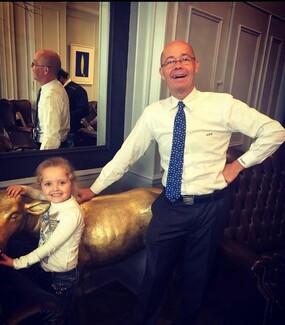 Albert with his granddaughter Kathleen-Rebecca Douglas in Kensington where his son Wolfgang Douglas lives and where his family held a family intervention and begged him to not return, but Albert believed that his rights as a British citizen would protect him 