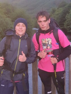Levi-George completed the Three Peaks Challenge with friends and family