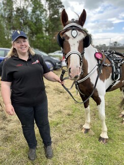 Returning Winner Rosie with welfare vet Nicola