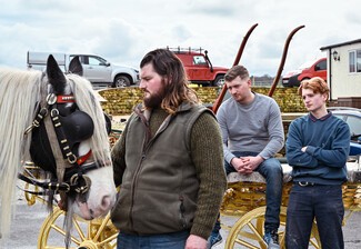 Top: Joby, David and Tom Jowett (and Bill the horse)