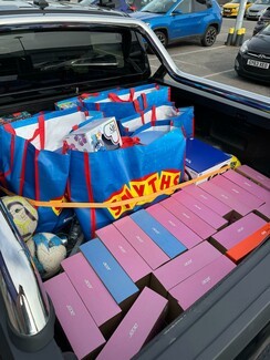 Toys in pick up truck