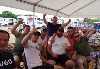 A lively scene in the bar on Sunday lunch time