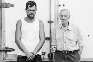 And Harry Stubbings with his grandfather Alan Stubbings today