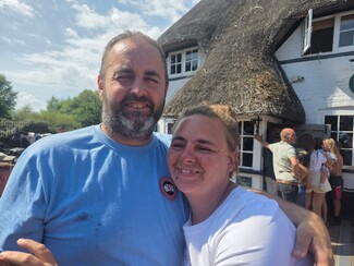 Steve Ashby & Sally organisers of the Bournemouth Horse Fair. Photograph by Katie Light
