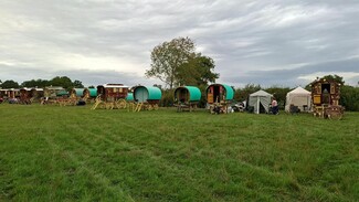 A general view of some of the waggons at Barton Bash