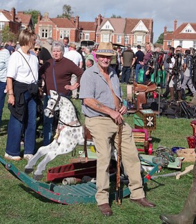 Dealing man Vic Laurence another regular at Bridgwater Fair