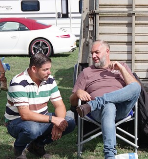 Tony Hughes (right) well known Horse dealer and a regular at Bridgwater Fair