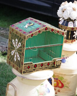 Look at the work in this bird cage